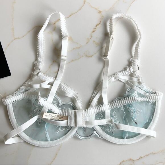 Roma Confidential Snow Queen Snowflake Metallic Sequin Bra Size Small NEW - Picture 9 of 16